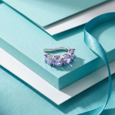 Foto Falso Piercing Lavanda Prata 925