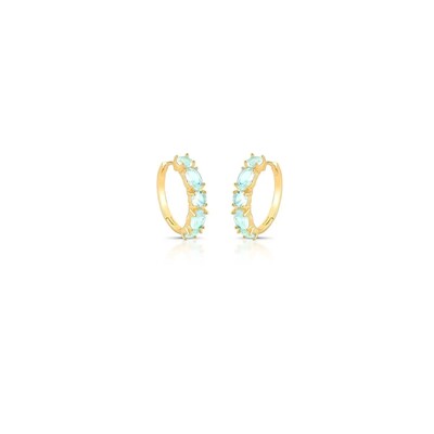 Foto Argola 20 MM Azul Banho de Ouro 18 K