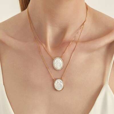 FotoColar Minimalista Nossa Senhora das Graças G Banho de Ouro 18 K