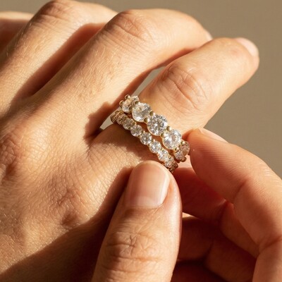 FotoMeia Aliança Dupla Banho de Ouro 18 K