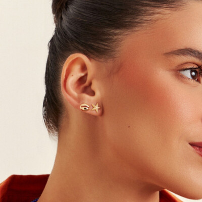 FotoBrinco Estrela do Mar Banho de Ouro 18 K