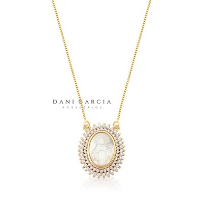 Foto Colar Nossa Senhora das Graças Princesa Banho de Ouro 18 K