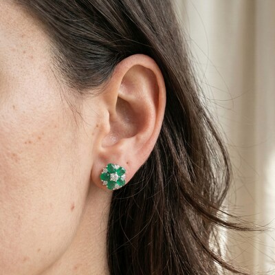 FotoBrinco Flor Esmeralda Fusion Beth Prata 925