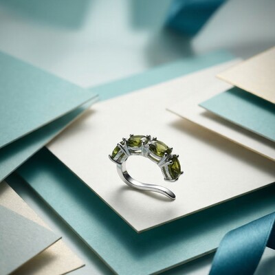 Foto Falso Piercing Peridoto Prata 925