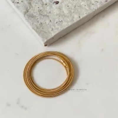 Foto Pulseira Corda de Violão Banho de Ouro 18 K