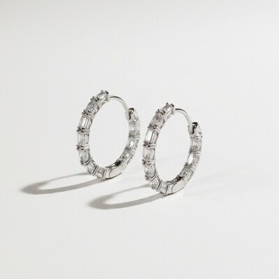 Foto Argola Norma Ródio Branco