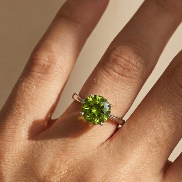 Anel Solitário 10 MM Prata 925