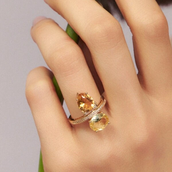 Anel Grace II Banho de Ouro 18 K