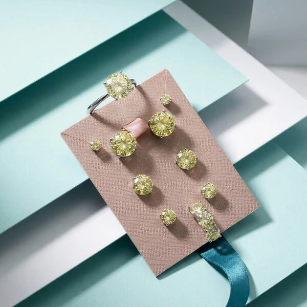 Falso Piercing Yellow Fancy Prata 925