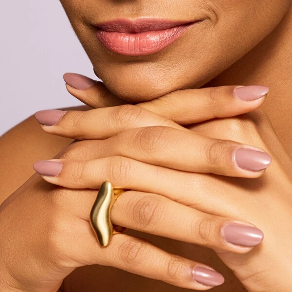 Anel Fosco Wave Duna Banho de Ouro 18 K