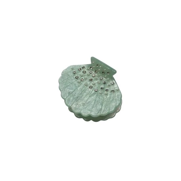 Piranha Concha Acetato Verde Água Brilhos