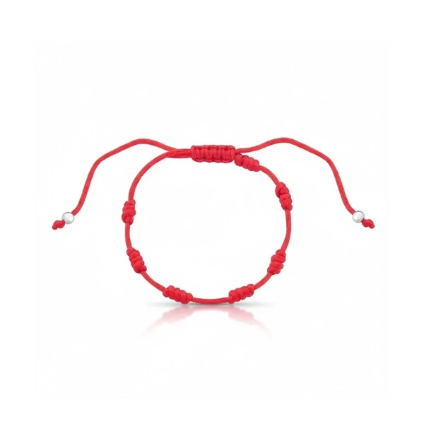 Pulseira 7 Nós Trançada Fio Encerado Prata 925