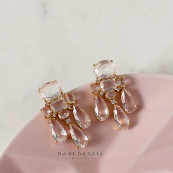 Brinco Lili Banho de Ouro 18 K