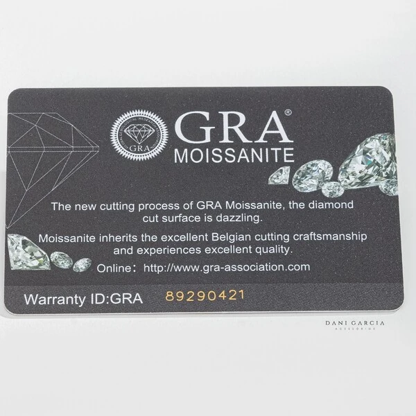 Meia Aliança Moissanite 5 MM 5 Pedras Prata 925