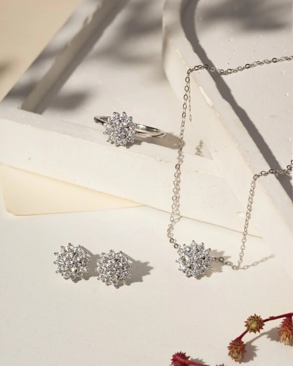 Colar Floco de Neve Prata 925
