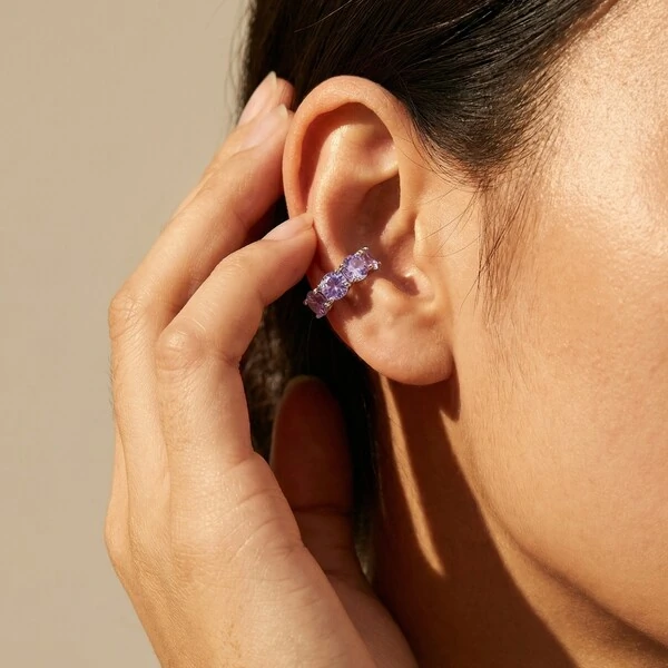 Falso Piercing Lavanda Prata 925