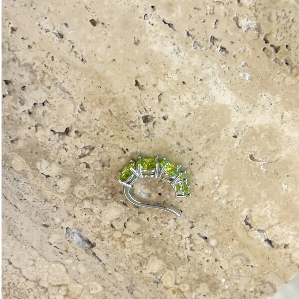 Falso Piercing Apple Green Prata 925