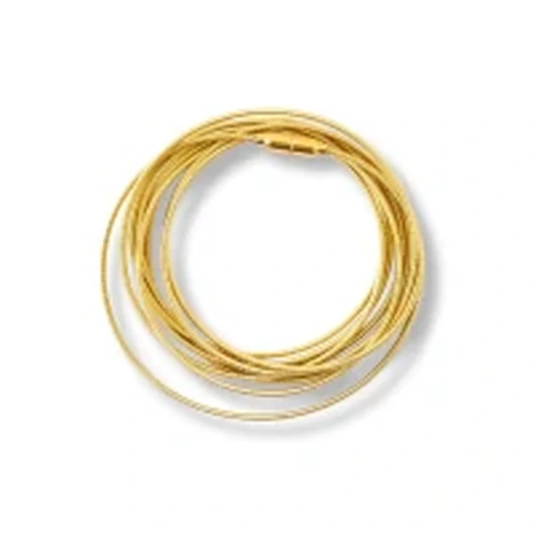 Pulseira Corda de Violão Banho de Ouro 18 K