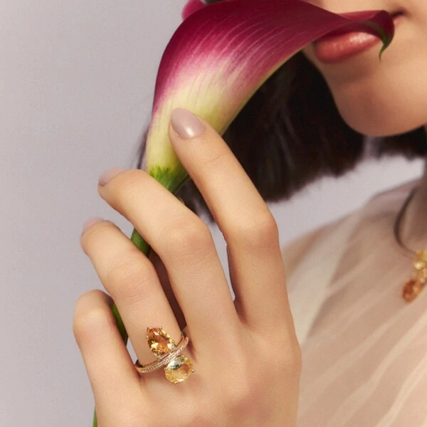 Anel Grace II Banho de Ouro 18 K