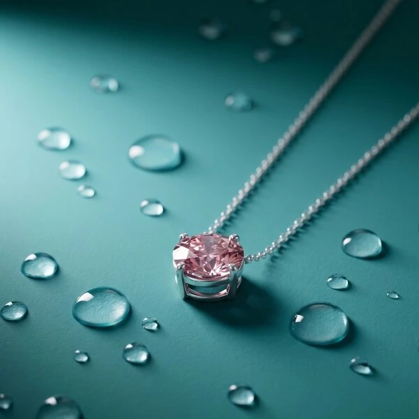 Colar Solitário Zircônia Rodolita Redonda P | Prata 925 com Ródio | 0,8 cm | Regula 40–50 cm
