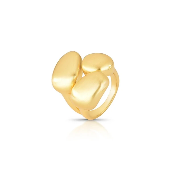 Anel Trio Fosco Duna Banho de Ouro 18 K