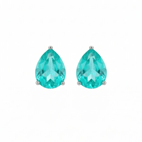 Brinco Gota Turmalina Fusion em Ródio Branco