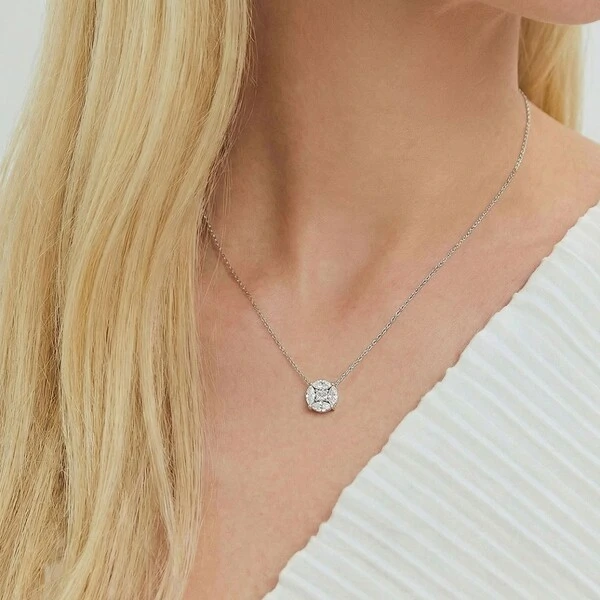 Colar Pingente Moissanite Illusion Prata 925 | Dani Garcia