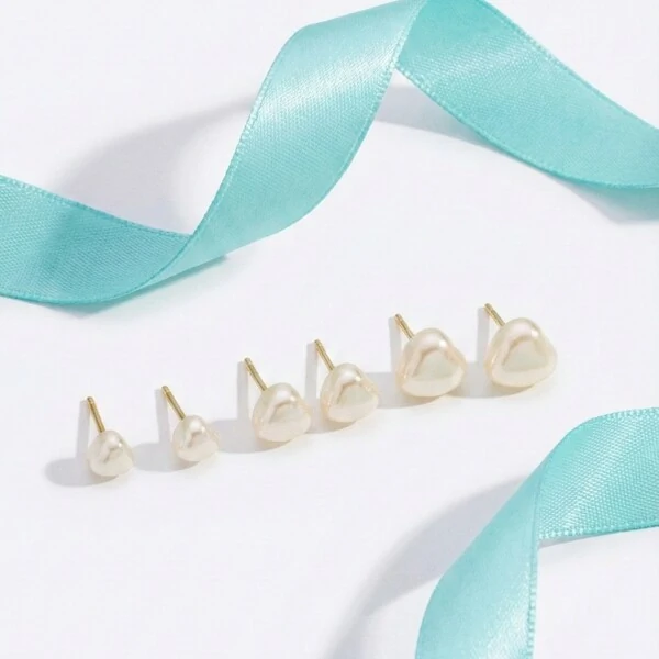 Kit 3 Brincos Coração Banho de Ouro 18 K