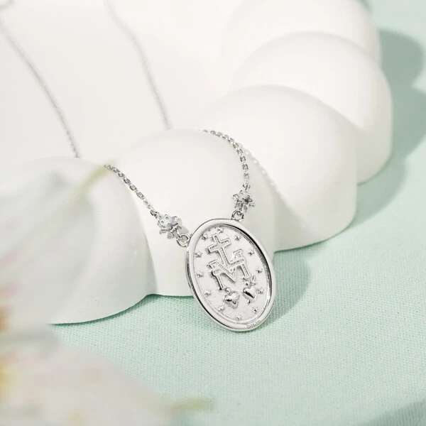 Colar Nossa Senhora das Graças P Prata 925