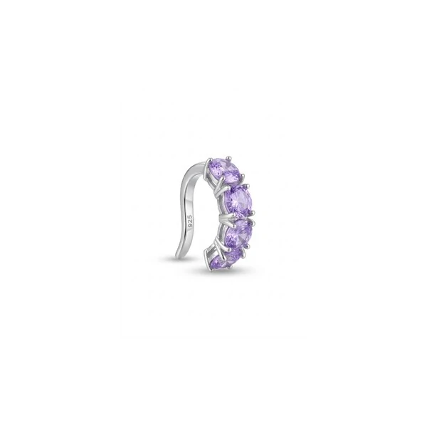 Falso Piercing Lavanda Prata 925