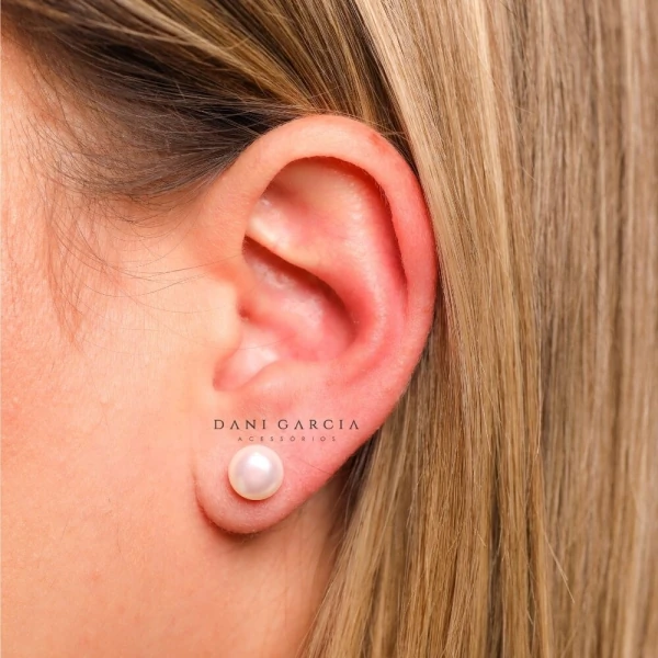 Brinco Pérola de Água Doce M Prata 925