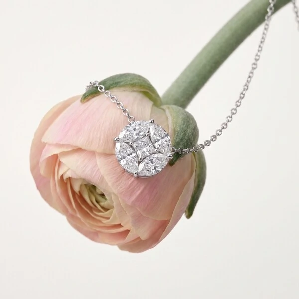 Colar Pingente Moissanite Illusion Prata 925 | Dani Garcia