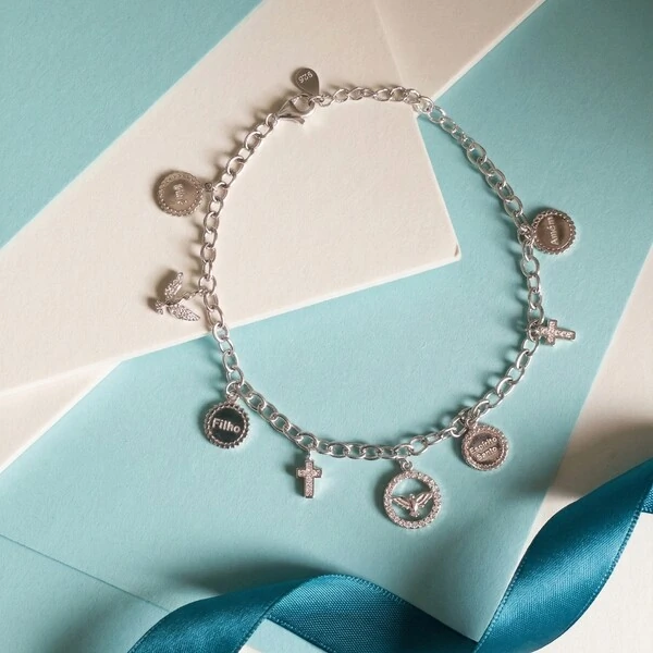 Pulseira Pai Filho Espírito Santo Prata 925