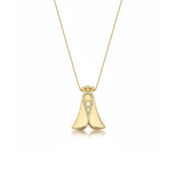 Colar Nossa Senhora Aparecida Dupla Face Banho de Ouro 18 K