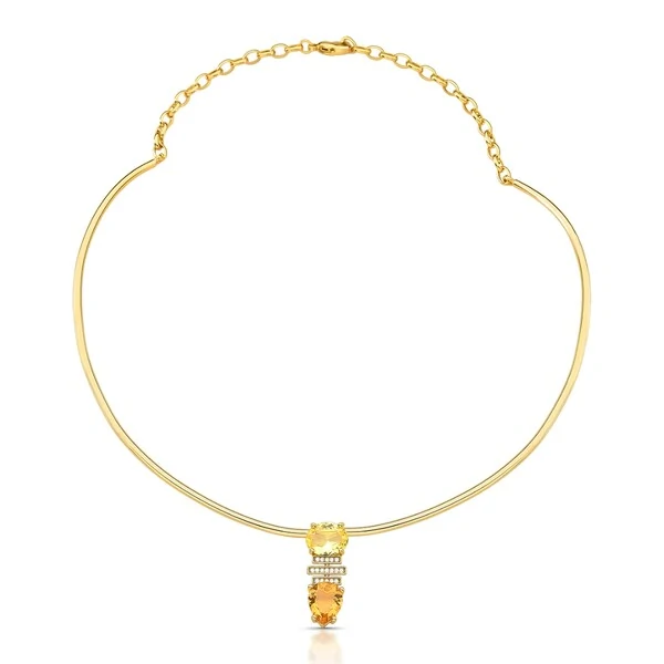 Aro com Pingente Pêndulo Aurora Banho de Ouro 18 K