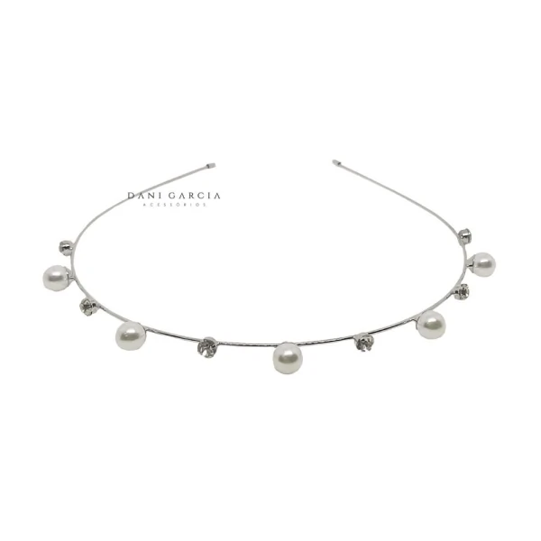 Tiara Pérolas e Cristais