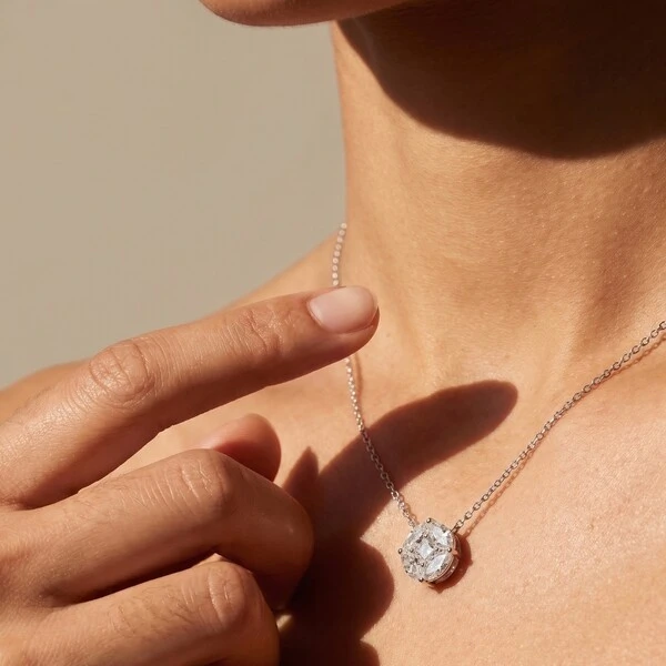 Colar Pingente Moissanite Illusion Prata 925 | Dani Garcia