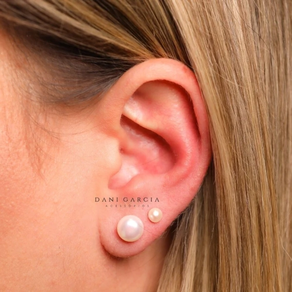 Brinco Pérola de Água Doce M Prata 925