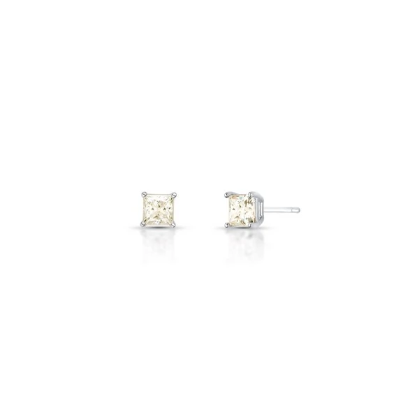 Brinco Quadrado Moissanite 5 MM Prata 925