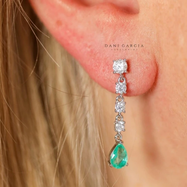 Brinco Riviera Gota Colombiana Ponta Prata 925