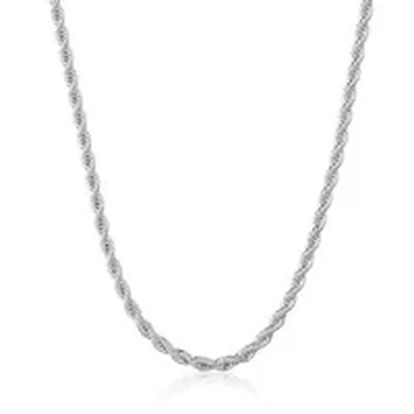 Corrente Cordão Baiano 3 MM Ródio Branco