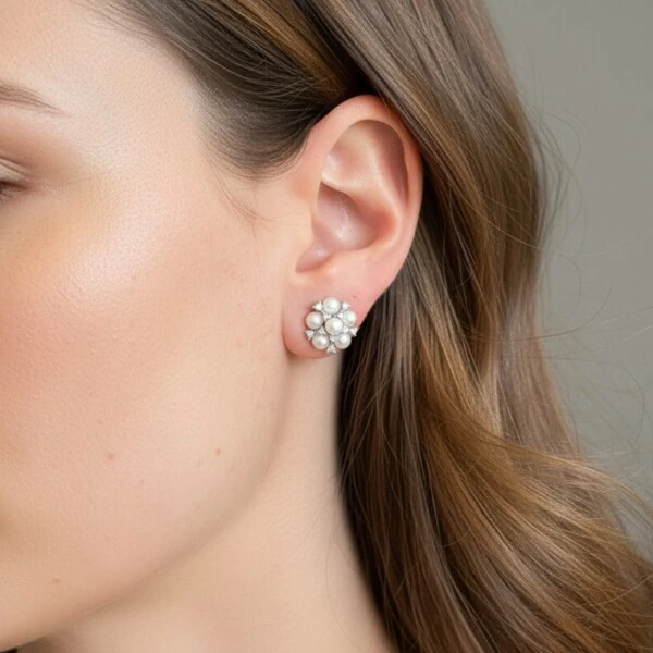 Brinco Pérola Ana Pequeno Prata 925