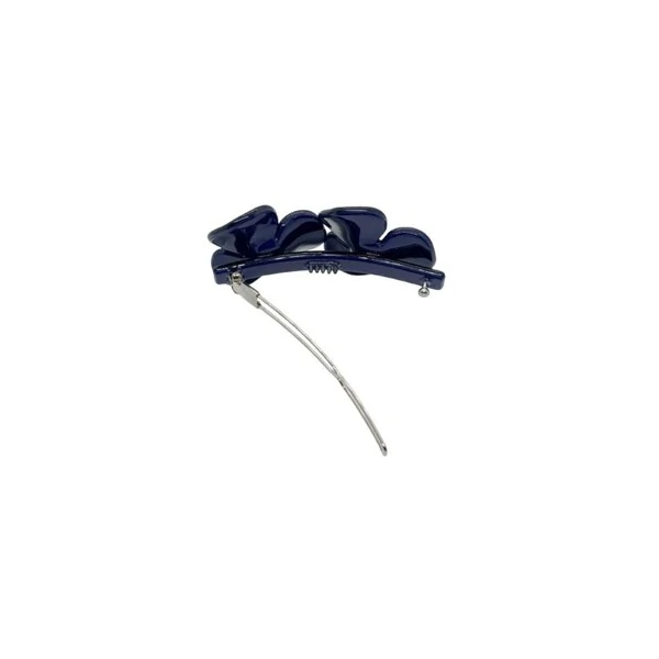 Clipe Trevo Duplo Azul Marinho Acetato