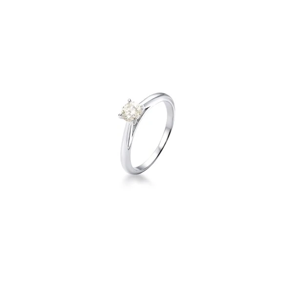 Anel Solitário Moissanite 5 MM Prata 925