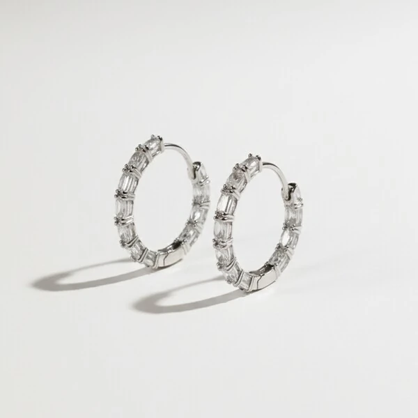 Argola Norma Ródio Branco