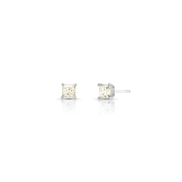Brinco Square 5mm Moissanite Prata 925