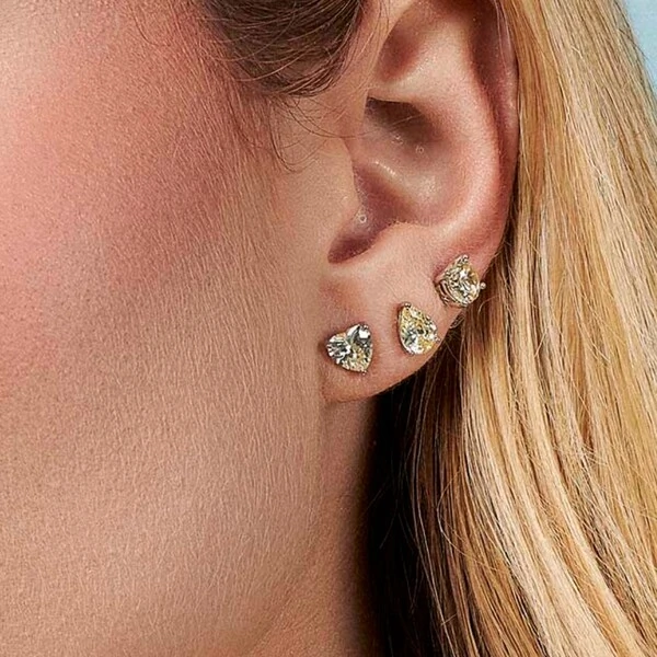 Brinco Gotinha PP Citrino Prata 925