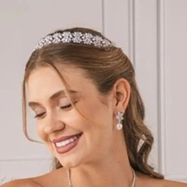 Brinco Clássico Pérola Ruth Ródio Branco