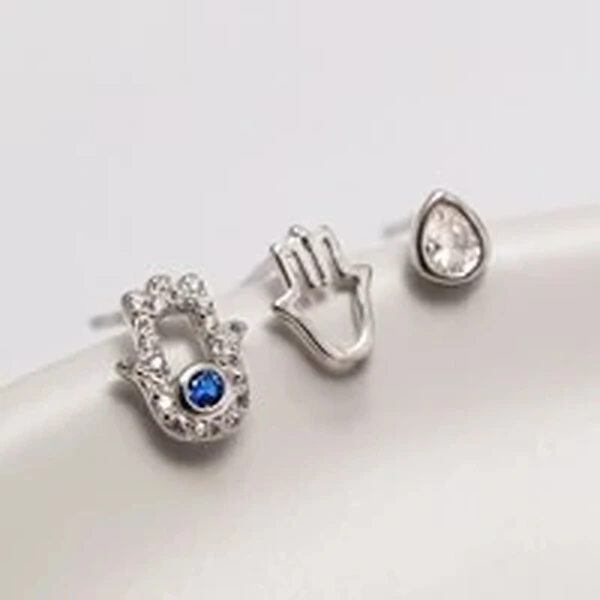 Trio de Brincos Místico Prata 925