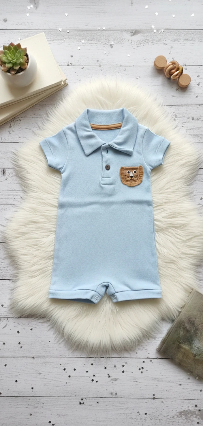 FotoMacacão Romper Polo Baby Leãozinho